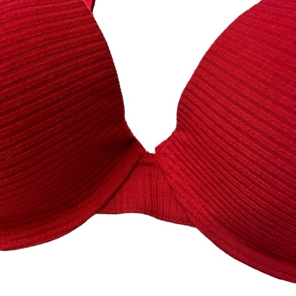 Nautica Red Ribbed Lift Underwire T-Shirt Bra, 38C - Picture 2 of 8